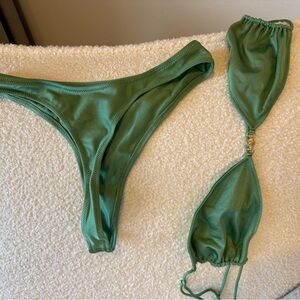 Sommer Swim Kaia Triangle Bikini Top in "Seychelles" and bottoms (see second pic